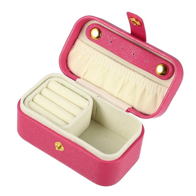 Caja de joyería mini cuadrada Unique Bargains Organizador de joyas para viajar 1 Pc Morado