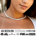 thumbnail image 3 of Cate & Chloe Priscilla 18k White Gold Plated Necklace with Simulated Diamond Crystals for Women, 3 of 7