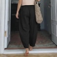thumbnail image 6 of Kvture Women's Harem Pants High Waisted Baggy Boho Summer Pants for Travel Vacation Loose Trouser Pantalon Confortable Black Pant XXL, 6 of 9