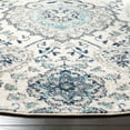 thumbnail image 4 of SAFAVIEH Madison Hope Floral Area Rug, Cream/Light Grey, 8' x 8' Round, 4 of 8
