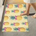 thumbnail image 2 of Yayeee Bath Rug for Bathroom Floor Non Slip Contour Fluffy Soft Absorbent Mat, 20"x24", Pineapple Love, 2 of 7