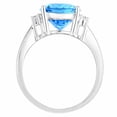 thumbnail image 3 of Pompeii 4.68Ct Sky Blue Topaz & Diamond Ring in 14k White Gold (G/H,I1), 3 of 3