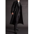 thumbnail image 6 of Mens Black Trench Double Breasted Slim Fit Wool Coat SouthBeachLeather Small, 6 of 7