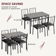 thumbnail image 3 of 5-Piece Dining Table Set for 4,  with 4 Cozy Chairs,  Rectangular Dining Room Table , Space Saving Dining Table for Apartment, 3 of 8