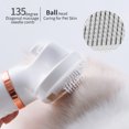 thumbnail image 4 of Tvtnvo Pet Hair Dryer with Brush Quiet Portable 3 Temperatures Low Noise Gentle Heat Fast Drying Soft Stainless Steel Pin Comb for Small Medium Dogs Pets Home Grooming White 12.4x5.0.x2.8in, 4 of 8