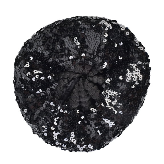 lanema Sequins-studded Beret Hat Bejeweled Disco Hat for Girl Boys Beret Hat for Masquerade Carnivals Music Festival Halloween