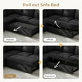 thumbnail image 4 of Neche Sectional Sofa with Storage Seat L Shaped Couch with Reversible Chaise Convertible Sectional Couches for Living Room, Black, 4 of 12