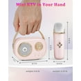 thumbnail image 6 of Mini Karaoke Machine for Kids&Adults,Portable Bluetooth Speaker with 2 Wireless Microphones and Stereo Sound Enhanced Bass,Gifts for Girls 6 7 8 9 10 11 12 Years Old Home Party Birthday(Pink), 6 of 6