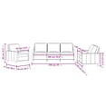 thumbnail image 4 of vidaXL 3 Piece Sofa Set with Cushions Black Velvet, 4 of 4
