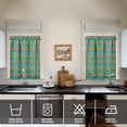 thumbnail image 4 of Halloween Trick or Treat Curtains - Cute Ghost Pumpkin Illustration Kitchen Tier Set Semi-Sheer, 4 of 6