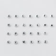 thumbnail image 3 of 1200Pcs A-Z White Flat Round Black Letter English Alphabet Acrylic Beads Set DIY Jewelry Bracelets Necklace Making, 3 of 6