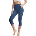thumbnail image 2 of Zulora Women's High Waist Slim Capri Leggings with Side Pockets Stretchy Cropped Yoga Pants Soft Moisture Wicking Fabric for Fitness Running Jogging Pilates Dance Casual Daily Wear, 2 of 8