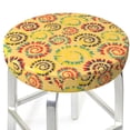 thumbnail image 3 of KLL Colourful Tie Dye 1 Round Bar Chair Cushion Cover 14 inch ,Bar Stool Protector with Elastic, Soft Washable, 3 of 6