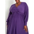 thumbnail image 6 of ELOQUII Women's Plus Size Knot Front Pleated Skirt Dress, 6 of 6