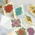 thumbnail image 4 of 6pcs Diamond Art Painting Kit Greeting Cards, Pretty Flowers 5D DIY Special Shape Diamond Greeting Card Creative Gifts, Christmas Thanksgiving Greeting Card Congratulation, 4 of 7