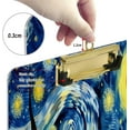 thumbnail image 3 of Acrylic Clipboards with Low Profile Clip, A4 Standard Size 9" x 12.5" File Holder for Writing Drawing, Clip Boards for Doctors Offices, Starry Night Van Gogh Gifts, 3 of 7