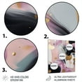 thumbnail image 3 of Designart "Mysterious Marble Pink and Gold VII" Abstract Marble Metal Art Living Room, 3 of 5