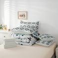 thumbnail image 5 of Manfei Tribal Aztec Bedding Comforter Set 7-Piece for Adult, Vintage Bohemian Style King Bedding Sets, Hippie Geometric Reversible Bed Sheets, Lightweight Room Decor, 5 of 7