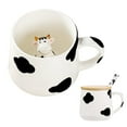 thumbnail image 1 of Mengcat 12Oz Cute Ceramic Cow Print Coffee Mug with 3D Animal Inside,Cute Mugs with Lid Spoon and Handle,, 1 of 6