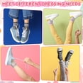 thumbnail image 7 of Bocaoying Girls Cotton Athletic Crew Socks, Cute Stripes Heart & Flower Designs, 12 Pairs, Ages 3-12, 7 of 7