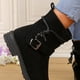 thumbnail image 3 of Botas Vaquera para Mujer Cortas Informales Todas Combinadas Cómodas Mujeres Y Niñas, 3 of 9