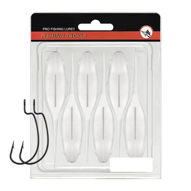 6pcs 10cm Swimbait Long Tailed Fake Tadpole Soft Bait Sinking Floating Wobblers