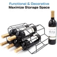 thumbnail image 3 of Casier à Vin Design Moderne, Support en Fer Forgé de Haute Qualité pour Table Ou Comptoir jusqu'à 9 Bouteilles, 3 of 7