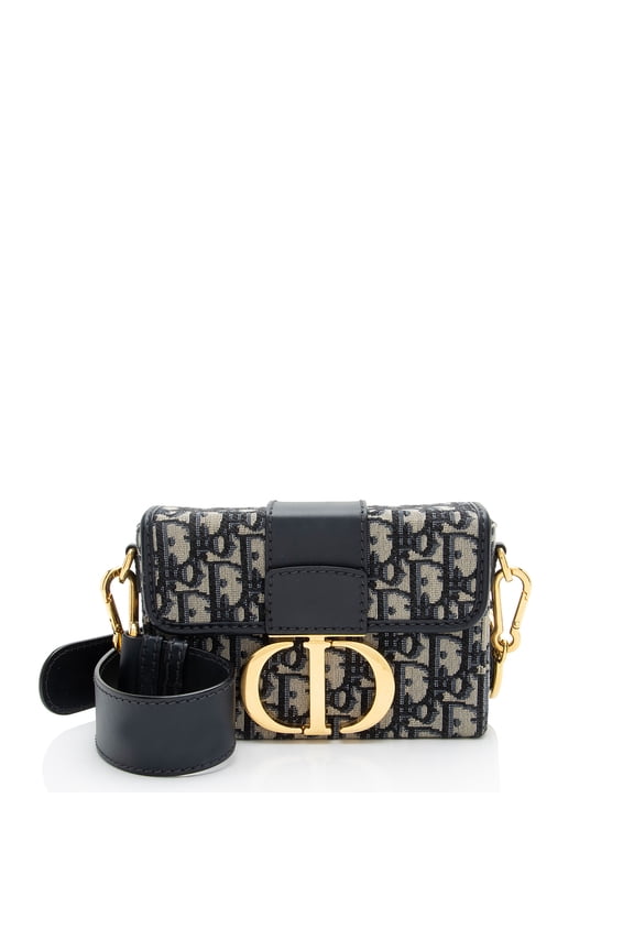Pre-Owned Dior Oblique 30 Montaigne Box Shoulder Bag