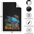 thumbnail image 5 of Cartoon Monster Truck Kitchen Dish Towels Set of 1, Blue Big Off Road Washable Tea Towels Dishcloths Lint-Free 18x28 Inch Fast Drying for Kitchen Restaurant Bar Clean, 5 of 7