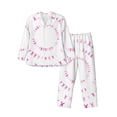 thumbnail image 1 of Balery Breast Cancer Awareness (4) Pijama para Hombre de Dos Piezas con Manga Larga, Conjunto de Dormir y Descanso Suave con Bolsillos-XX-Large, 1 of 7