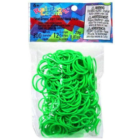 Rainbow Loom Neon Green Rubber Bands Refill Pack (300 ct)