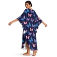 thumbnail image 3 of DISNIMO Butterfly Printed Kaftan Dress for Women V Neck Long Cover Ups Batwing Sleeve Beach Bikini Coverups for Swimsuit Casual Loose Caftan Dresses for Party Pool Beach, 3 of 7