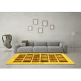thumbnail image 3 of Ahgly Company Machine Washable Indoor Rectangle Abstract Yellow Modern Area Rugs, 2' x 5', 3 of 4