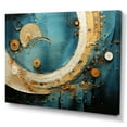 thumbnail image 2 of Designart "Gold Teal Abstract VORTEXs III" Abstract Spirals Canvas Art Print, 2 of 5
