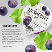 Gelatein Grape: 20 Grams of Protein. Sugar Free. Ideal for Clear Liquid Diets, Swallowing Difficulties, Bariatric, Dialysis and Oncology. Great Pre or Post-Workout Snack. (36 Pack)