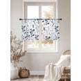 thumbnail image 3 of Blue Botanical Sheer Curtains 54 Inch Length 2 Panels Set Window Treatments, Spring Floral Watercolor Leaf Rod Pocket Semi Curtains for Living Room/Bedroom/Kitchen Décor, 104"W x 54"L, 3 of 7