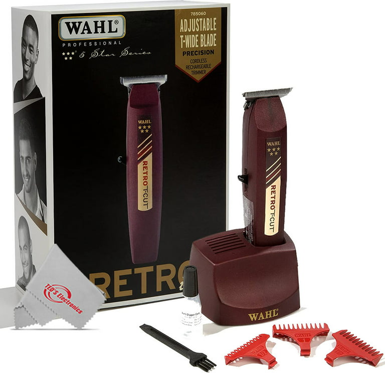 Wahl #8412 Professional 5 Star Retro T-Cut Trimmer Rechargeable Shaver/Shaper #8061-100 - Walmart.com