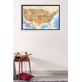 thumbnail image 2 of Map - USA Time Zones Wall Poster, 22.375" x 34", Framed, 2 of 2
