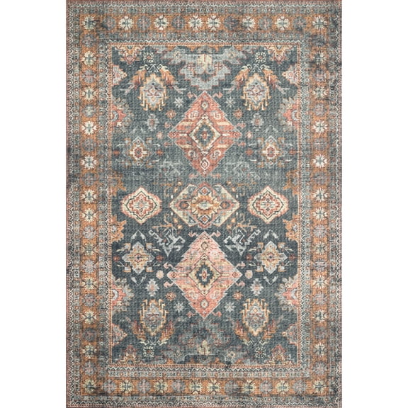 Loloi Skye Sea / Rust 6'-0" x 6'-0" Round Area Rug