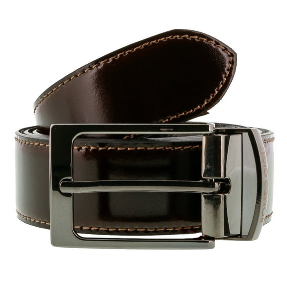 Romeo Gigli C956/3R MORO.NERO Brown/Black Leather Adjustable Mens Belt