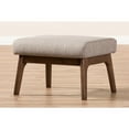 thumbnail image 5 of Baxton Studio Bianca Mid-Century Modern Walnut Wood Light Grey Fabric Ottoman, 5 of 6