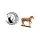 thumbnail image 5 of Escultura de gato de metal para pared, diseño de , , decoración, regalos para amantes de los animales, figura de caballo, estatua de res, 5 of 8