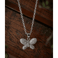 thumbnail image 2 of Sterling Silver Genuine Crystal Butterfly Pendant Necklace, 2 of 4