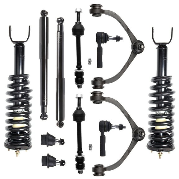 CCIYU Suspension Kit Fits 05 06 07 08 09 for Dodge Dakota Includes Strut Spring Assembly, Rear Shock Absorber, Control Arm and Ball Joint Assembly, Ball Joint, Stabilizer Bar Link, Tie Rod End