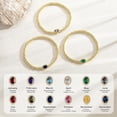 thumbnail image 6 of Turandoss Birthstone Bracelets for Women 14K Gold Plated Beaded Oval Charm Bracelet with Created Alexandrite June Birthstone Jewelry Birthday Gifts for Women, 6 of 7