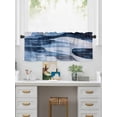 thumbnail image 5 of Valances for Windows Abstract Mottled Theme Rod Pocket Cafe Window Treatments Valance Curtains for Kitchen Bathroom Laundry Basement Windows 60"x18", 5 of 9