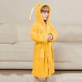 thumbnail image 3 of Cethrio Kids Boys Sleepwear Robes, Warm Soft Long Sleeve Flannel Boys' Bathrobes Yellow Size 3-8T, 3 of 5