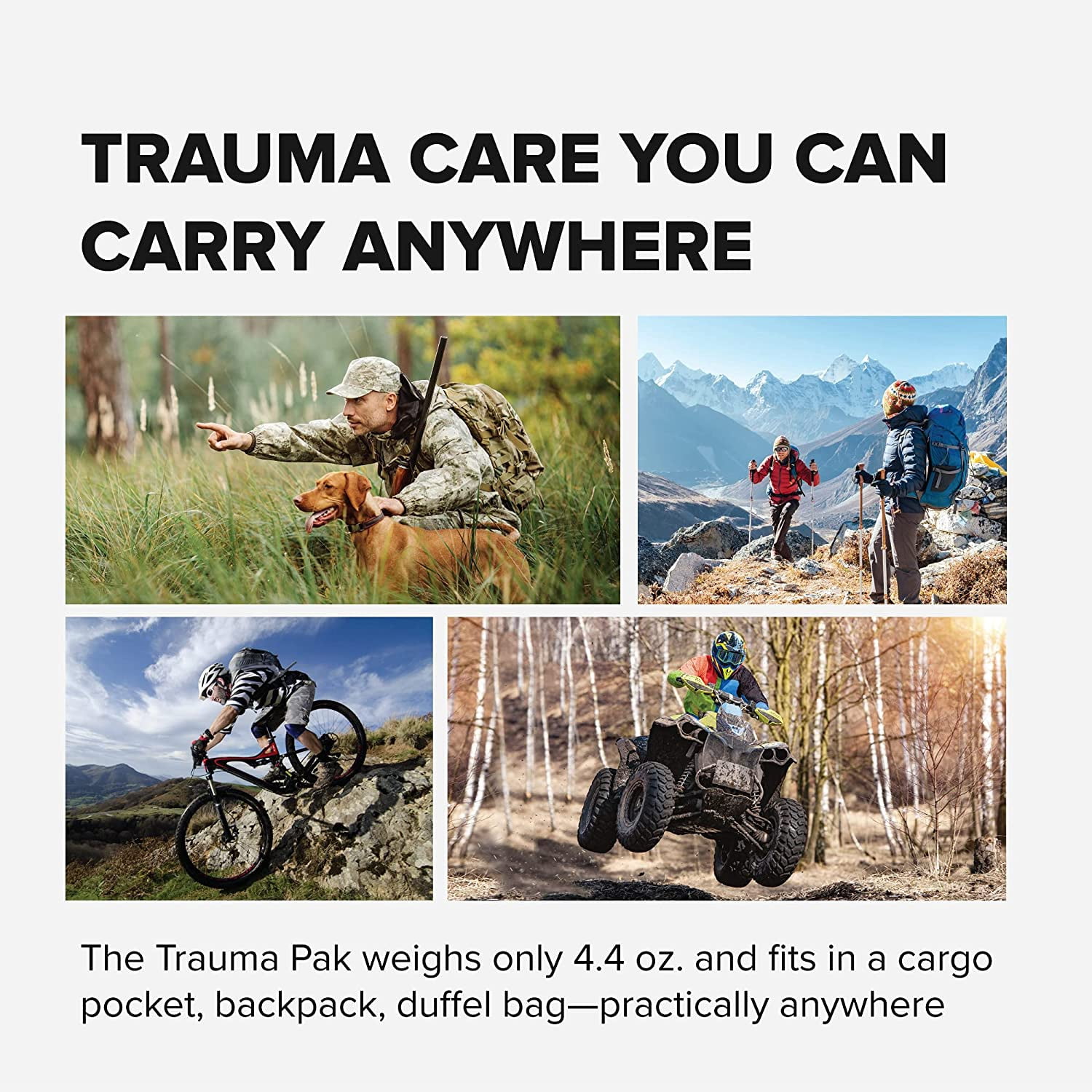 Trauma Pak First Aid Kit with QuikClot, 14 Piece