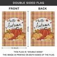 thumbnail image 4 of Fall Pumpkin Welcome Fall Garden Flag for Outside 12x18 Inch Double Sided Buffalo Plaid Autumn Garden Flags - Thanksgiving Harvest Decoration Burlap Yard Flag for Outdoor Holiday Festivities, 4 of 5