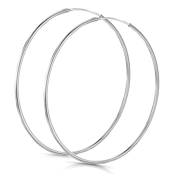 DESIGNICE 925 Sterling Silver 60 Mm Hoop Earrings